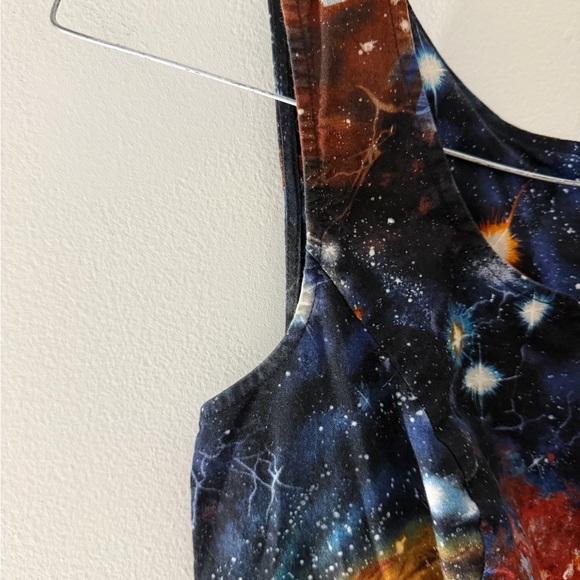 ModCloth Nebula Outer Space Galaxy Science Sleeveless Mini Dress Size Small - Picture 6 of 16